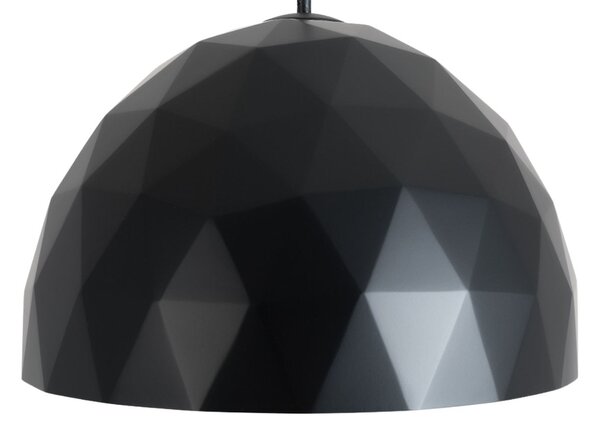 Nordic Design Černé kovové závěsné světlo Auron L se zlatými detaily