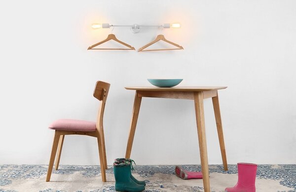 Nordic Design Bílé kovové nástěnné svítidlo Dogi 2 L