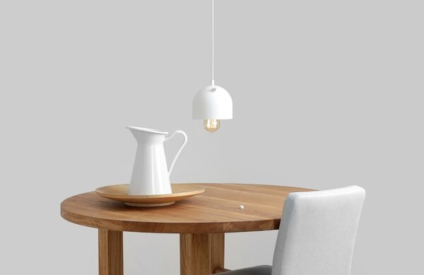 Nordic Design Bílé kovové závěsné světlo Pop 1