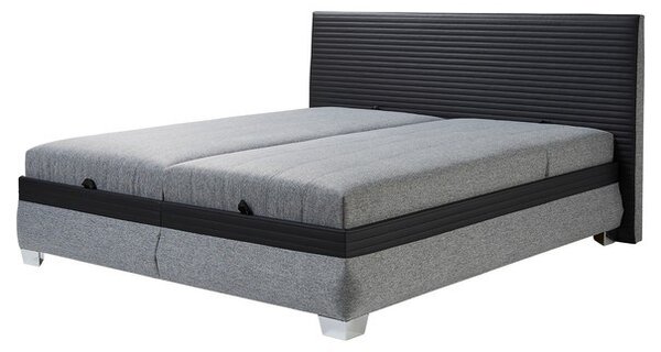 Polohovací postel GENOVIA černá/šedá, 180x200 cm
