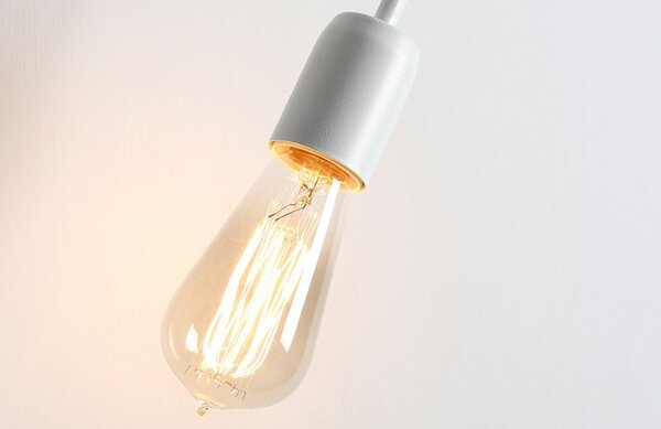 Nordic Design Bílé kovové nástěnné svítidlo Dogi 2 L