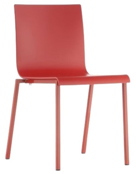 Pedrali Červená plastová jídelní židle Kuadra XL 2401