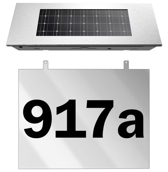 LED solární domovní číslo transparentní 105370