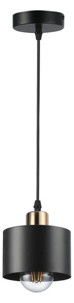 Lustr na lanku 1xE27/35W/230V pr. 12 cm černá/zlatá