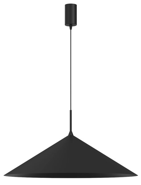 Závěsné svítidlo Capital, 1x černé kovové stínítko, (fi 60cm), b