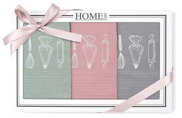 KUCHYŇSKÉ UTĚRKY HOME13 SADA 3 KS 50X70 CM VZOROVANÉ