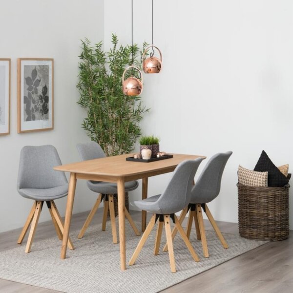 Scandi Přírodní dubový jídelní stůl Nagy 150 x 80 cm