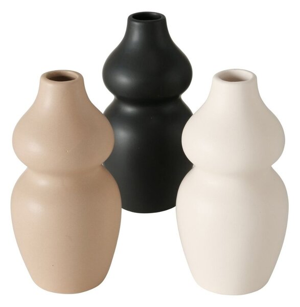 Boltze Keramická váza Maruba 16 cm 3 barvy Barva: Černá