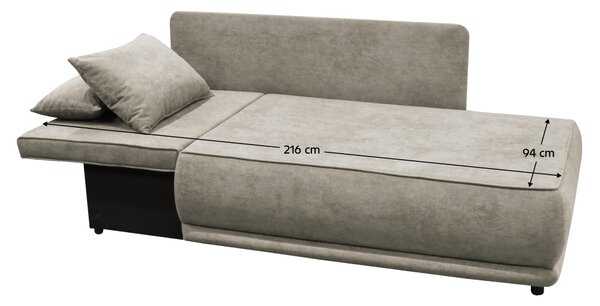 KONDELA Rozkládací pohovka, béžovošedá Taupe, levá, LIAMI