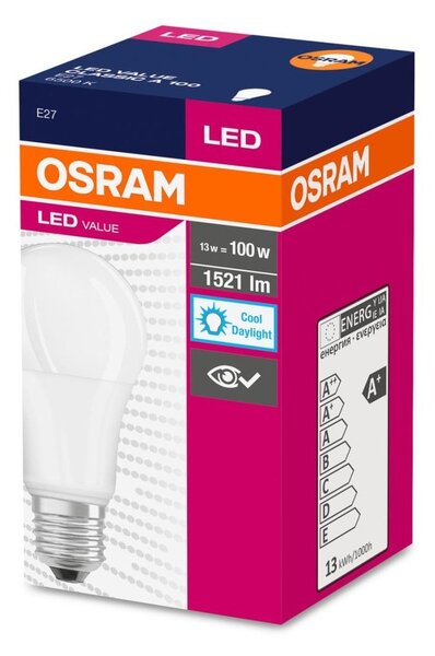 Matná LED žárovka E27 13 W CLASSIC studená bílá