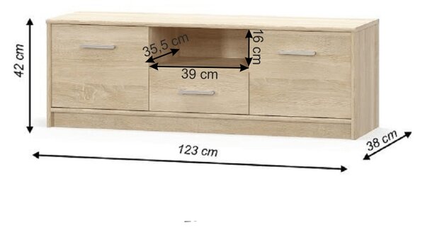 TV stolek/skříňka Thornham 2D1S