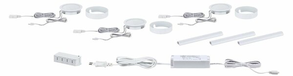PAULMANN Nábytkové svítidlo Clever Connect startovací sada Disc bílá mat 12V 3x2,1W měnitelná bílá 2.700-6.500K 999.75