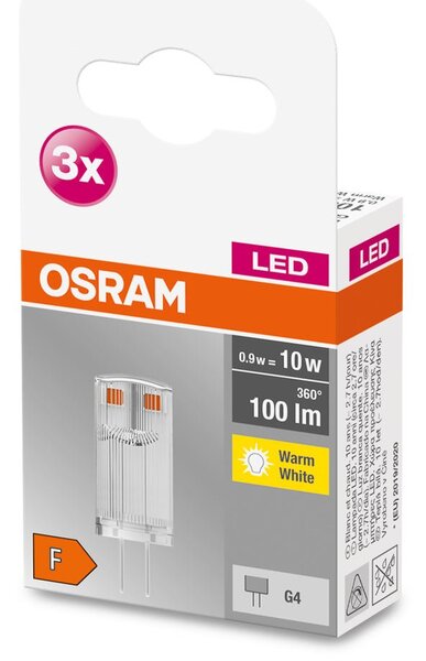 3ks speciální nízkonapěťová LED žárovka BASE PIN G4 12V 0.9W