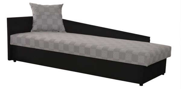 Jednolůžková postel (válenda) 80 cm Jeannine (šedá + černá) (s úl. prostorem) (L). 808547