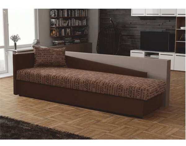 Jednolůžková postel (válenda) 80 cm Jeannine (hnědá) (s úl. prostorem) (L)
