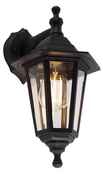 Chytré venkovní nástěnné svítidlo černé IP44 vč. WiFi ST64 - New Haven