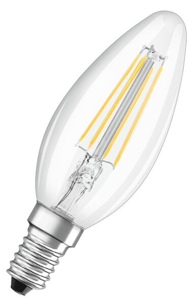 3 ks průhledná LED žárovka E14 4 W BASE studená bílá