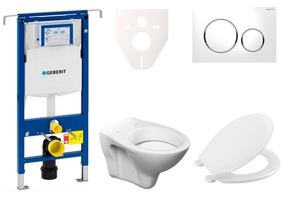 Cenově zvýhodněný závěsný WC set Geberit do lehkých stěn / předstěnová montáž+ WC S-Line S-line Pro 111.355.00.5NR4