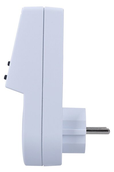 SOLIGHT Digitální týdenní časový spínač 230V/16A, 1 zásuvka, bílý