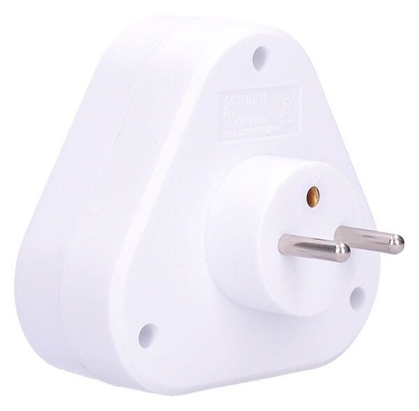 SOLIGHT Zásuvka rozbočovací P94 3 x 230V/10A/IP20, bílá