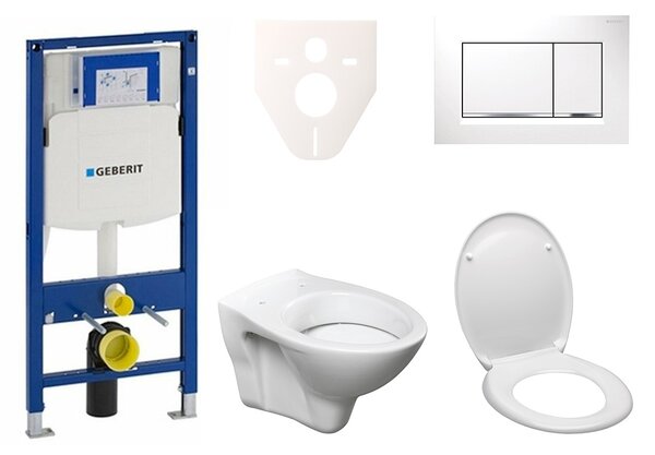 Cenově zvýhodněný závěsný WC set Geberit do lehkých stěn / předstěnová montáž+ WC S-Line S-line Pro 111.300.00.5ND5