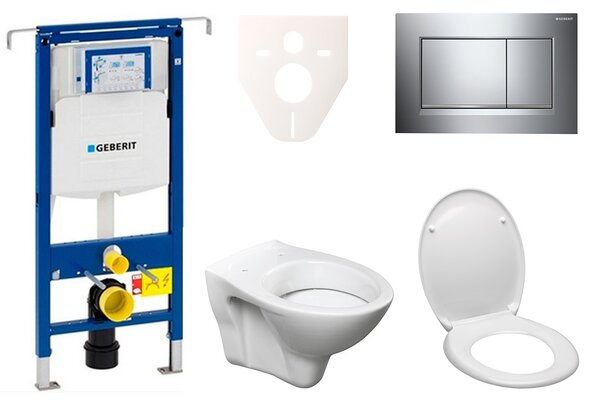 Cenově zvýhodněný závěsný WC set Geberit do lehkých stěn / předstěnová montáž+ WC S-Line S-line Pro 111.355.00.5ND6