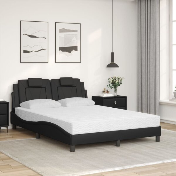 Postel Viana s matrací černá 120 x 200 cm umělá kůže 3208782