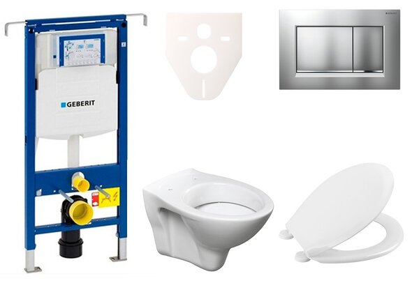 Cenově zvýhodněný závěsný WC set Geberit do lehkých stěn / předstěnová montáž+ WC S-Line S-line Pro 111.355.00.5NR7