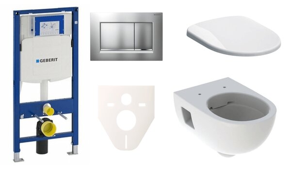 Cenově zvýhodněný závěsný WC set Geberit do lehkých stěn / předstěnová montáž+ WC Geberit Selnova SIKOGES3S7