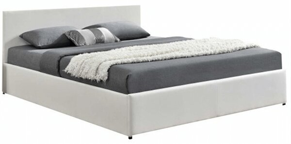 Manželská postel 160 cm Jora (s roštem, úl. prostorem a LED). 808744