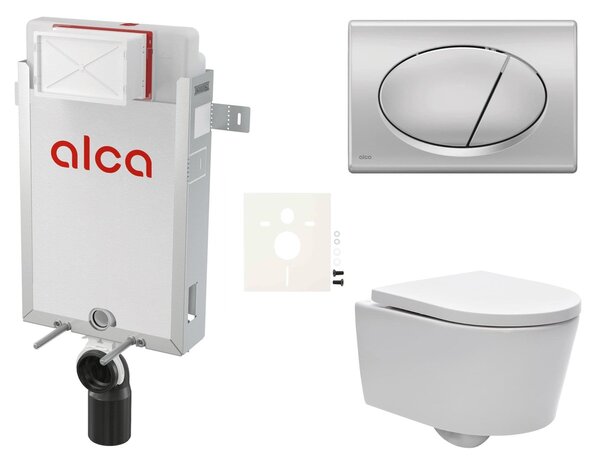 Cenově zvýhodněný závěsný WC set Alca k zazdění + WC SAT Brevis SIKOAW3