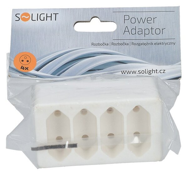 SOLIGHT Rozbočka, 4 x 2,5A, bílá
