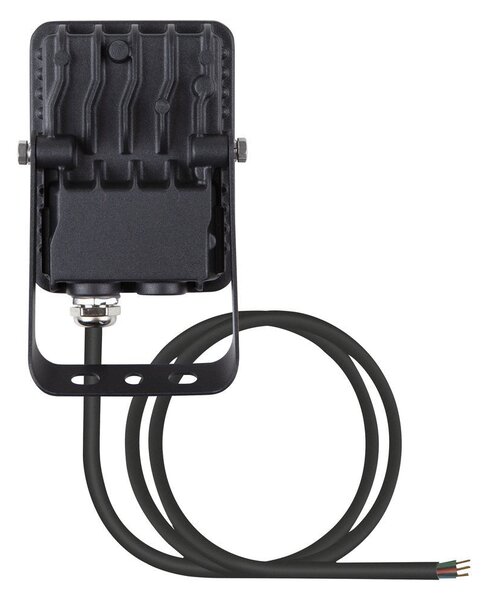 Černý venkovní LED reflektor ESSENTIAL 10 W se senzorem, studená bílá