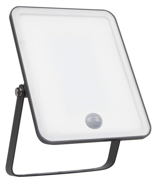Černý venkovní LED reflektor ESSENTIAL 30 W se senzorem, teplá bílá