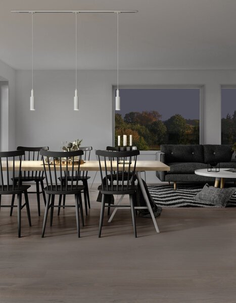 Lustr bílý GU10 TRACKLIGHT PENDANT CYLINDER