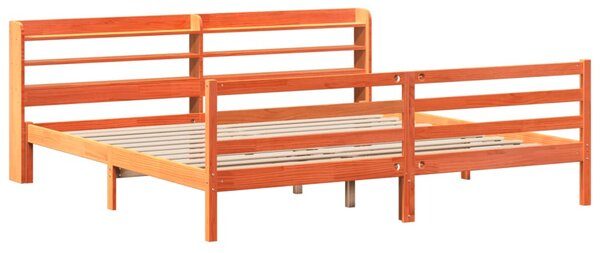 Postel bez matrace voskově hnědá 200 x 200 cm masivní borovice 3306667