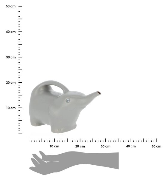 Dětská konev na zalévání Elephant, 1,6 l, šedá