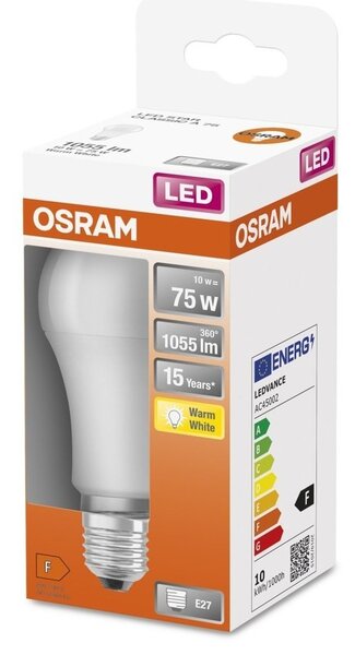 Silná LED žárovka E27 10 W STAR, teplá bílá