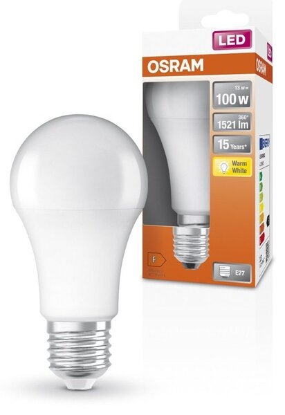 Matná LED žárovka E27 13 W STAR, teplá bílá