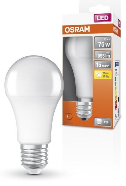 Silná LED žárovka E27 10 W STAR, teplá bílá