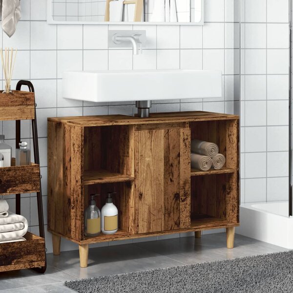 Koupelnová skříňka old wood 80 x 33 x 60 cm kompozitní dřevo