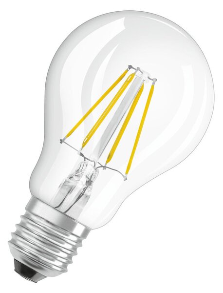 Průhledná LED žárovka E27 4 W CLASSIC A, studená denní bílá