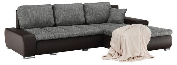 Rohová sedací souprava Gisoilp (hnědá + hnědošedá)