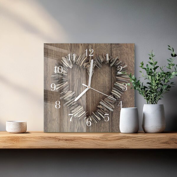 Skleněné hodiny Srdce zskb-30x30-00087689