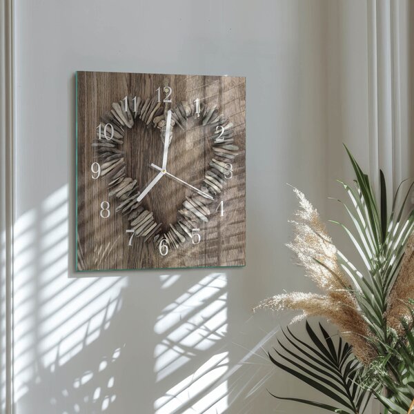 Skleněné hodiny Srdce zskb-30x30-00087689