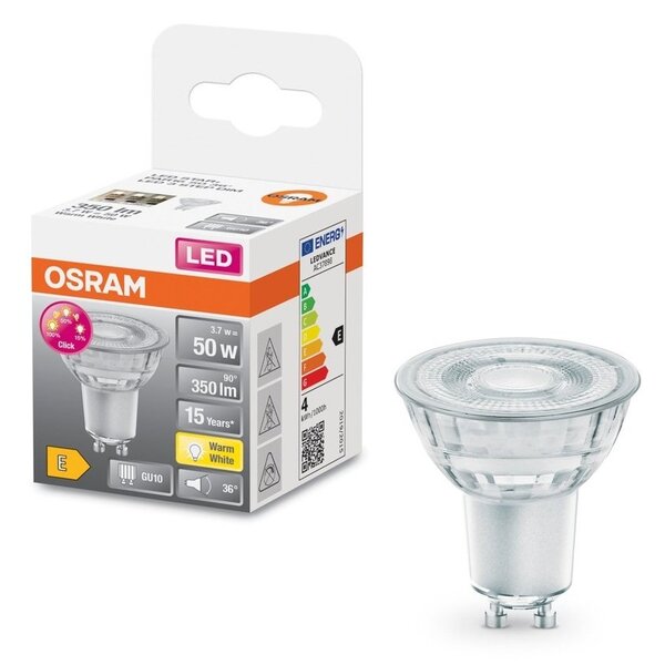 Reflektorová LED bodovka GU10 3,7 W STAR CLICK, teplá bílá