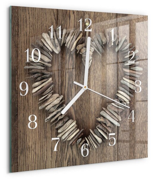 Skleněné hodiny Srdce zskb-30x30-00087689