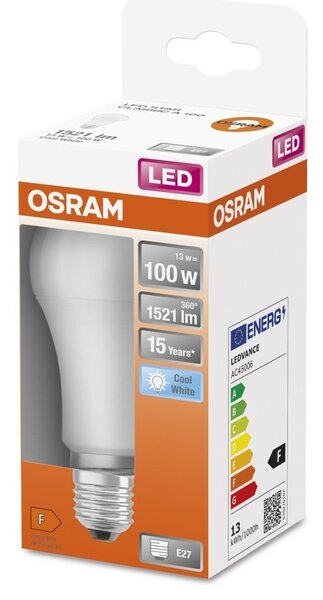LED žárovka E27 13 W STAR, studená bílá