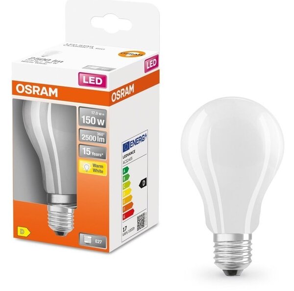Matná LED žárovka E27 17 W STAR, teplá bílá