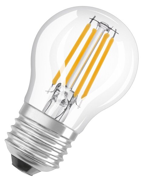 Mini průhledná LED žárovka E27 5,5 W CLASSIC P, teplá bílá